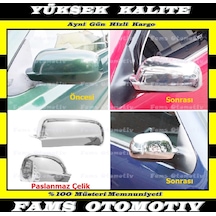 Seat İbiza Krom Ayna Kapağı 2 Parça 1999-2002 Paslanmaz Çelik