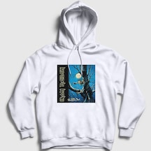 Presmono Unisex Fear Of The Dark Iron Maiden Kapüşonlu Sweatshirt Beyaz