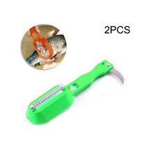Cbtx 2 Pcs Mutfak Temel Balık Kazıyıcı Balık Pulu Planya Bıçağı Kapaklı Yeşil
