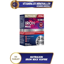 Nutraxin Iron Max 17 Mg 90 Tablet Avantajlı Paket - Gentle Iron, Vitamin C, B12, B6, 3 Aylık Kullanım