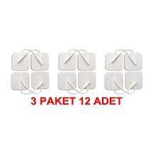 Geçmeli Soketli Tens Pedi Elektrod 5X5 3 Paket 12 Adet