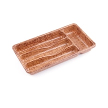 Ahşap Renk - 4 Bölmeli Çekmece İçi Kaşıklık 36x20cm 4881 Çok Renkli