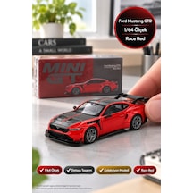 Mini Gt Ford Mustang Gtd Race Red 1/64 Diecast Koleksiyonluk Model Araba 7,5 Cm