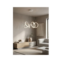 Yüksek Aydınlatmalı Kuğu Model Beyaz Gövde Rengi Sarkıt Modern 3 Renk Led Avize