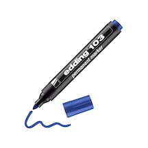 Edding Kalıcı İşaretleyici Marker Mavi Kalem Metal Plastik Cam