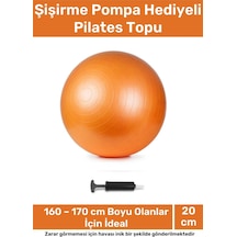 Profesyonel Seri Dayanıklı Yüksek Kalite Mini Gymball 20cm Turuncu Pilates Topu + Şişirme Pompa