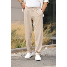 Baggy Kumaş Pantolon Krem