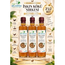 Işkın Kökü Sirkesi Doğal Fermantasyon 3 X 500 Ml 3 Lü Set