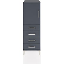 Hyperion Dolap 2 Raflı 4 Çekmeceli Tek Kapaklı 44x44x134 Antrasit-antrasit Antrasit
