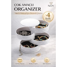 Organizer Takı Kutusu Çok Amaçlı Düzenleyici Makyaj Organizer Takı Organizeri Çekmeceli Organizer Beyaz