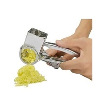 Ulzyvf Cbtx Peynir Rendesi Döner Kabı, Paslanmaz Çelik El Kranklı 3-4 Delikli Döner Parçalayıcı, Gri Gri