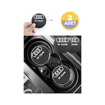 Audi A5 Coupe Yazılı Karbon Bardak Altlığı Audi Armali A5 Coupe İçin Spor Ve Şık 7 Cm 2 Adet Tasarım 2 Adet