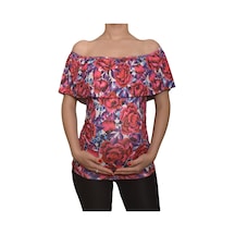 Luvmabelly Maternity 2510 Kayık Yaka Hamile Bluzu Çok Renkli