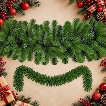 Yüksek Kalite 2.50 Metre 32 Cm Çapında Yeşil Garland Yeşil Çam Dalı Noel Vitrin Kapı Yılbaşı Süsleri 250