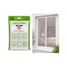 Pratik Sineklik Hazır Tül Sineklik Çift Kanat 150 Cm X 125 Cm, Kapı Ve Pencere Uyumlu Pimapen İçin Böcek Sinek Engelleyici Tül, 5.5 Metre Yapıştırma Bantlı 1