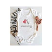 Babylimon Mevlana Sözü Kısa Kol Organik Bebek Body Beyaz - 132207088 Beyaz