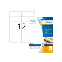 9533 Folyo Etiketleri, 10 Yaprak, 99,1 X 42,3 Mm, A4 Başına 12, 120 Adet, Kendinden Yapışkanlı, Mat, Boş Dış Mekan Yapışkan Etiketleri, Polietilen Diğer