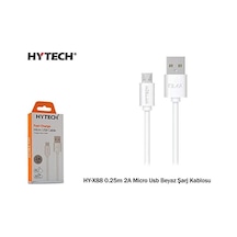 Hy-x88 0.25m 2a Micro Usb Şarj Kablosu, Beyaz