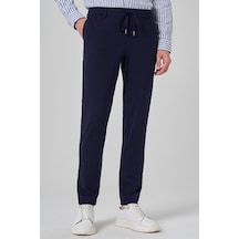 Morven Erkek Lacivert Örme Trend İpli Slim Fit Jogger Pantolon 26ms003004200 Lacivert