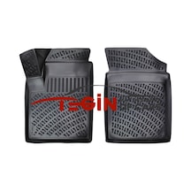 Citroen Berlingo Panelvan 2 Parça 1999 Geometrik Desenli 3d Havuzlu Ön Paspas Siyah