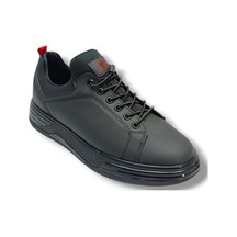 G-class 896-26 Deri Slip-on Anatomik Erkek Sneaker Siyah Kırmızı