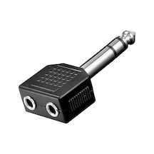 6.3 MM STEREO ERKEK / 3.5 MM ST X 2 DİŞİ ÇEVİRİCİ JACK