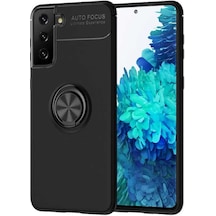 Samsung Galaxy Uyumlu S21 Plus Kılıf Yüzüklü Kamera Korumalı Range Ring Silikon Kılıf