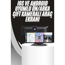 4k 10.2 İnç Çift Kameralı Araç Multimedya Ekranı Carplay Kablosuz Tüm Cihazlara Uyumlu 10"