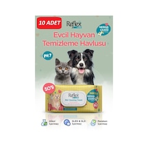 Reflex Care Evcil Hayvanlar İçin Çok Amaçlı Hijyenik Temizleme Havlusu 50'li - Nergis Çiçeği Kokulu 10 Paket