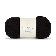 Sensy Premium Roving El Örgü Ipi Atkı Bere Ipi Kazak Panço Ip Hırka Ipi Siyah