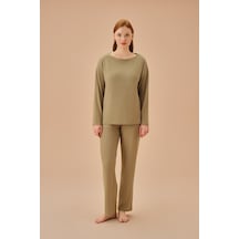 Suwen Siamore Pijama Takımı Sh251986601060 Olıve Zeytin Yeşili