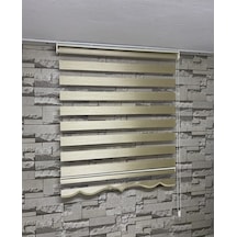 Krem Renk Bambu Zebra Perde (Etekli)
