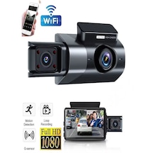 Wi-fi 1080p Araç İçi Kamera 5mp, 170 Açı, Araba Kamerası G-sensör, Döngü Kayıt, 150mah Batarya