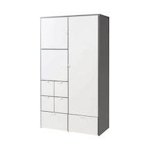 Ikea Gri Modern Kapaklı Gardırop Gri-beyaz