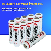 Europlus Epx18650 Hot 2500 Mah 3.6v 10 Adet Lityum İyon Pil