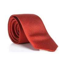 Gaffy Kırmızı Slim Fit Düz Renk Dokuma Kravat / DDK-20 Kırmızı