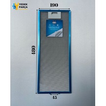 En 190mm Boy 480mm Arka Tırnak Arası 45mm Aspratör Filtresi