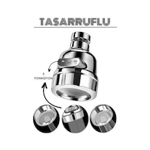 3 Fonksiyonlu Tasarruflu Musluk Başlığı Krom 715305