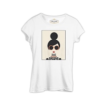 Girl By Circles Beyaz Kadın Tshirt 001 Girl By Circles Beyaz Kadın Tshirt 001