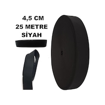 Çamaşır Don Etek Bel Paça Bebe Lastiği Yassı Yumuşak Bel Lastik 25 Metre Siyah-4.5 Cm