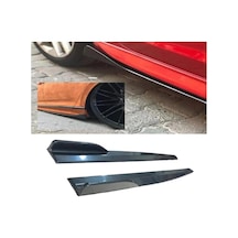 Renault Clio 4 2012-2019 Yan Marşpiyel Altı Lip Kulaklı Kısa 86 Cm Piona Black Parlak Siyah 2li