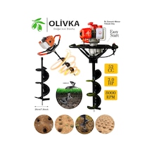 Olivka Easy Start 20 CM Uç 2.0 HP 52 CC Toprak Burgu Makinesi
