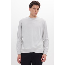 Tudors Erkek Standart Fit Normal Kesim Uzun Kollu Ekstra Soft Modal Kumaş Bisiklet Yaka Taş Sweatshirt-50210