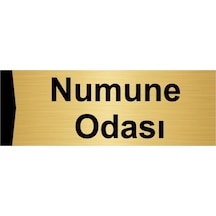 Numune Odası 5x20cm Altın Renk Metal Yönlendirme Levhası