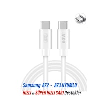 Samsung A72 Ve A73 5g Uyumlu Şarj Kablosu Süper Hızlı Type-c 60w 1m