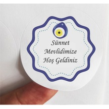 48 Adet 4 Cm Sünnet Mevlidimize Hoş Geldiniz Mat Etiket Sticker