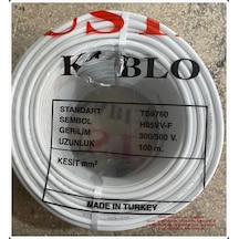 2 X 0,75 Mm Cca 2 Kanal Beyaz Ttr Kablo