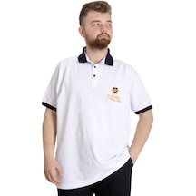 Mode Xl Büyük Beden Erkek Polo T-shirt Rangers 23342 Beyaz 001