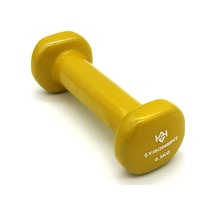 Alin Sport Vinyl Kaplı Dambıl 0.5 Kg Fitness, Pilates Ve Ev Egzersiz Ağırlığı Sarı
