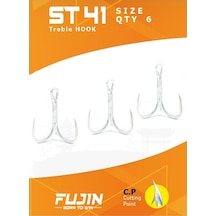 Fujin St41 Üçlü Maket Balık İğnesi Nickel No 4 Qty:6